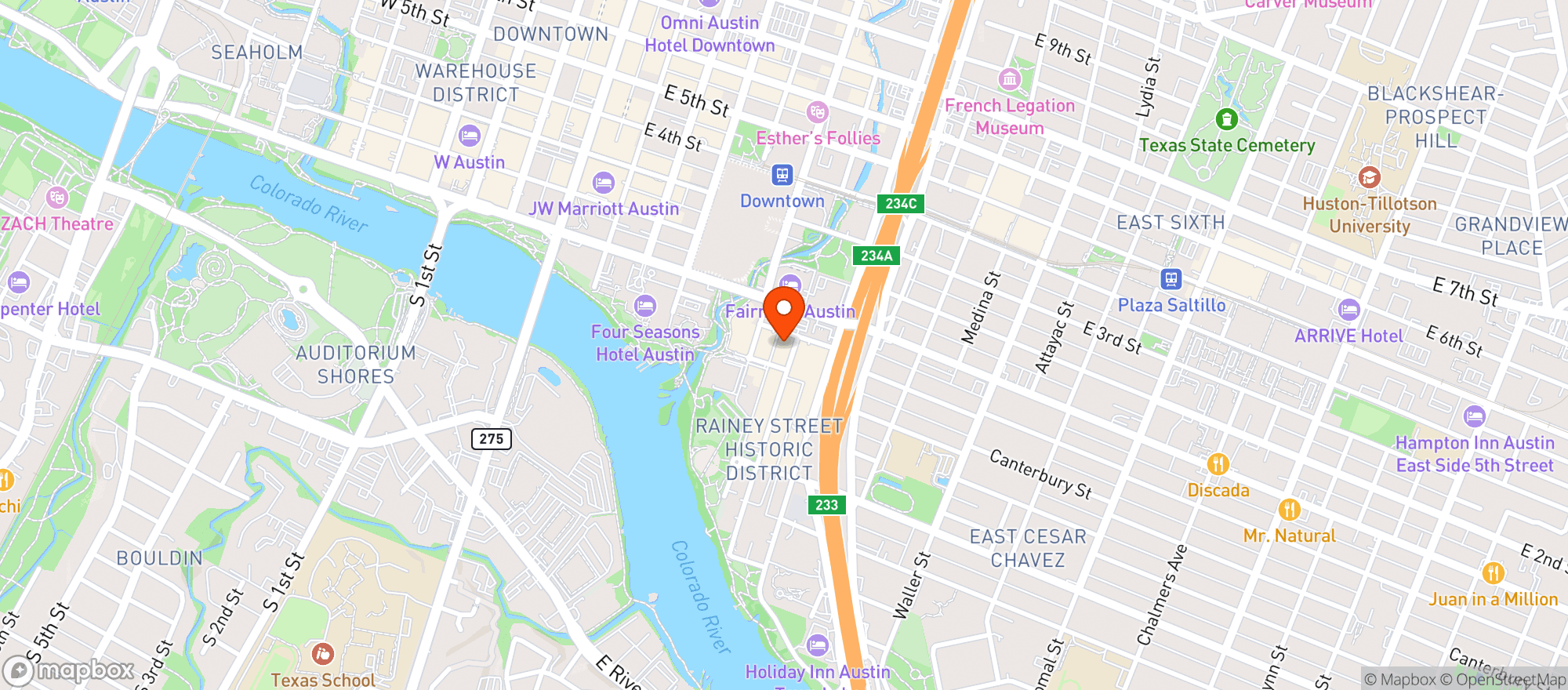 Map showing Lustre Pearl