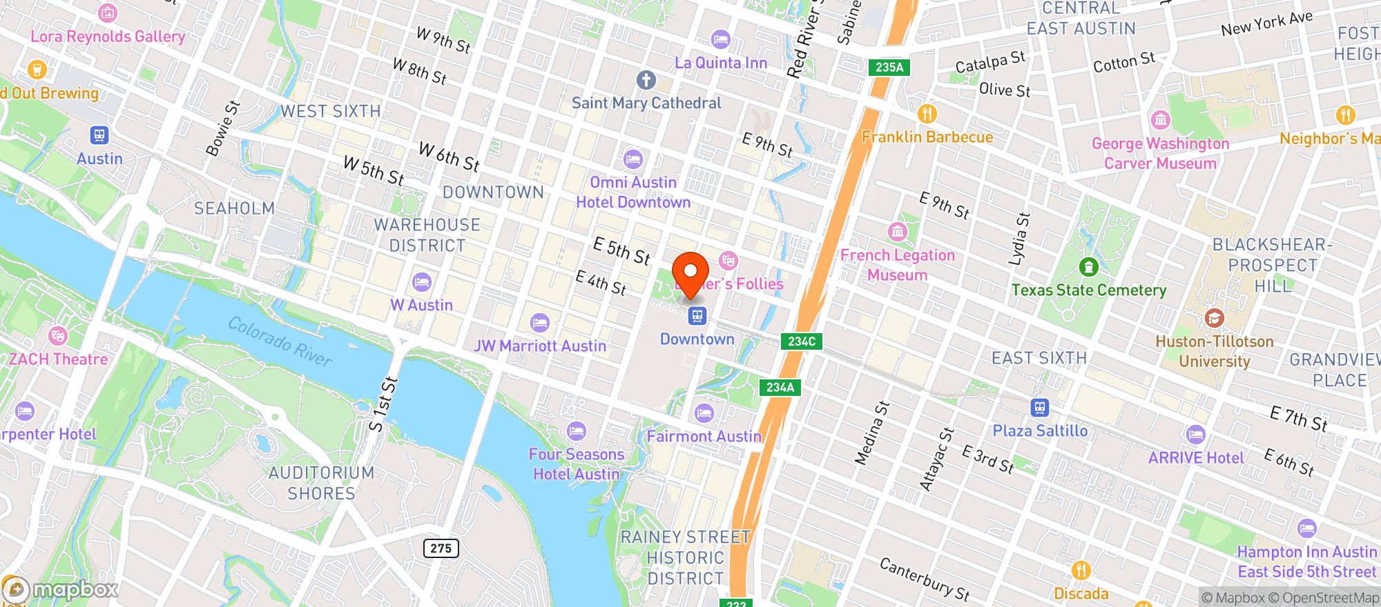 Map showing Hilton #auscv