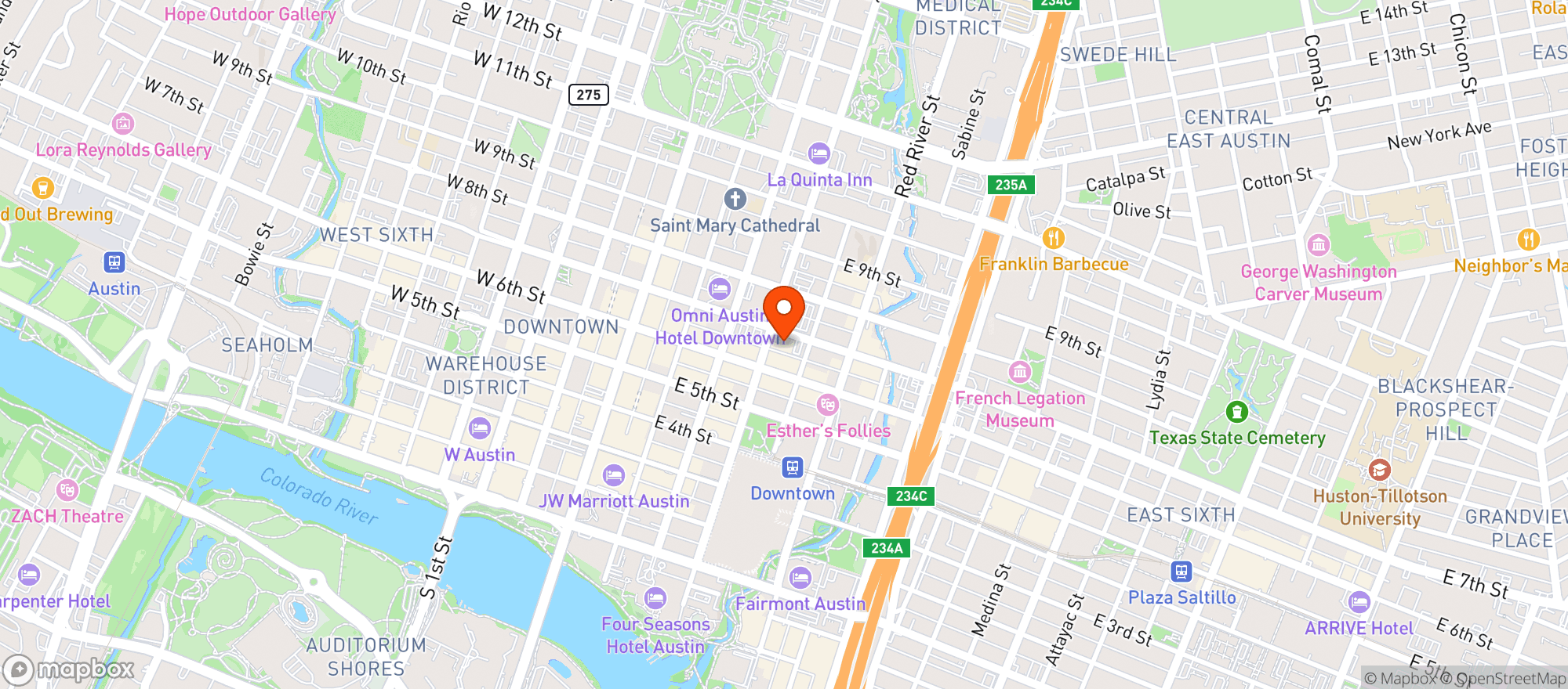 Map showing 7 Grand & Las Perlas