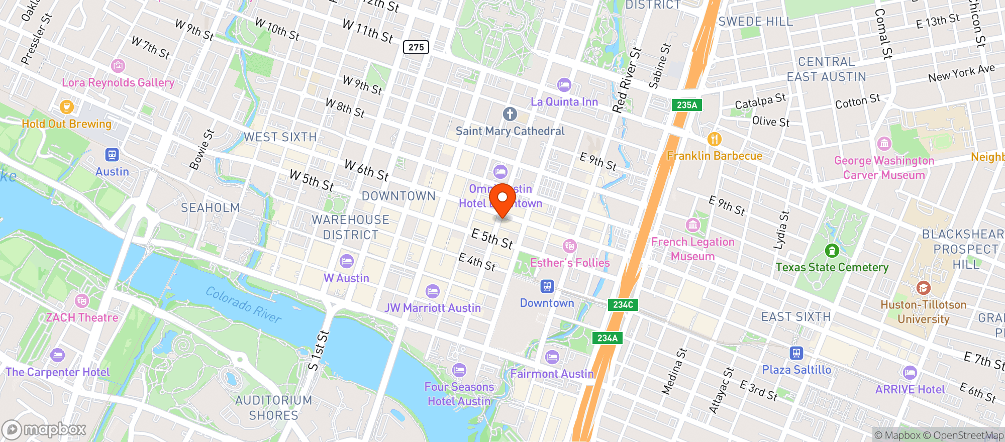 Map showing Parkside