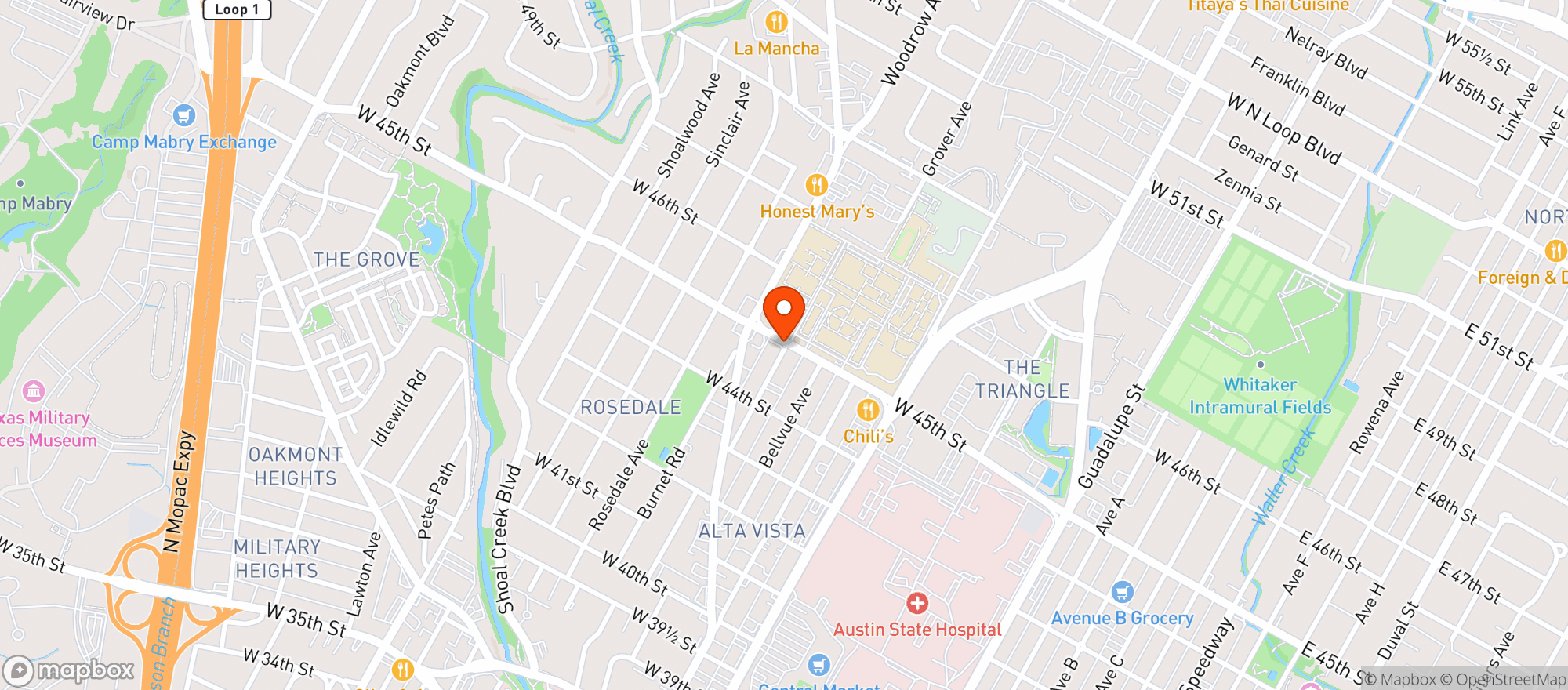 Map showing Rosedale Market