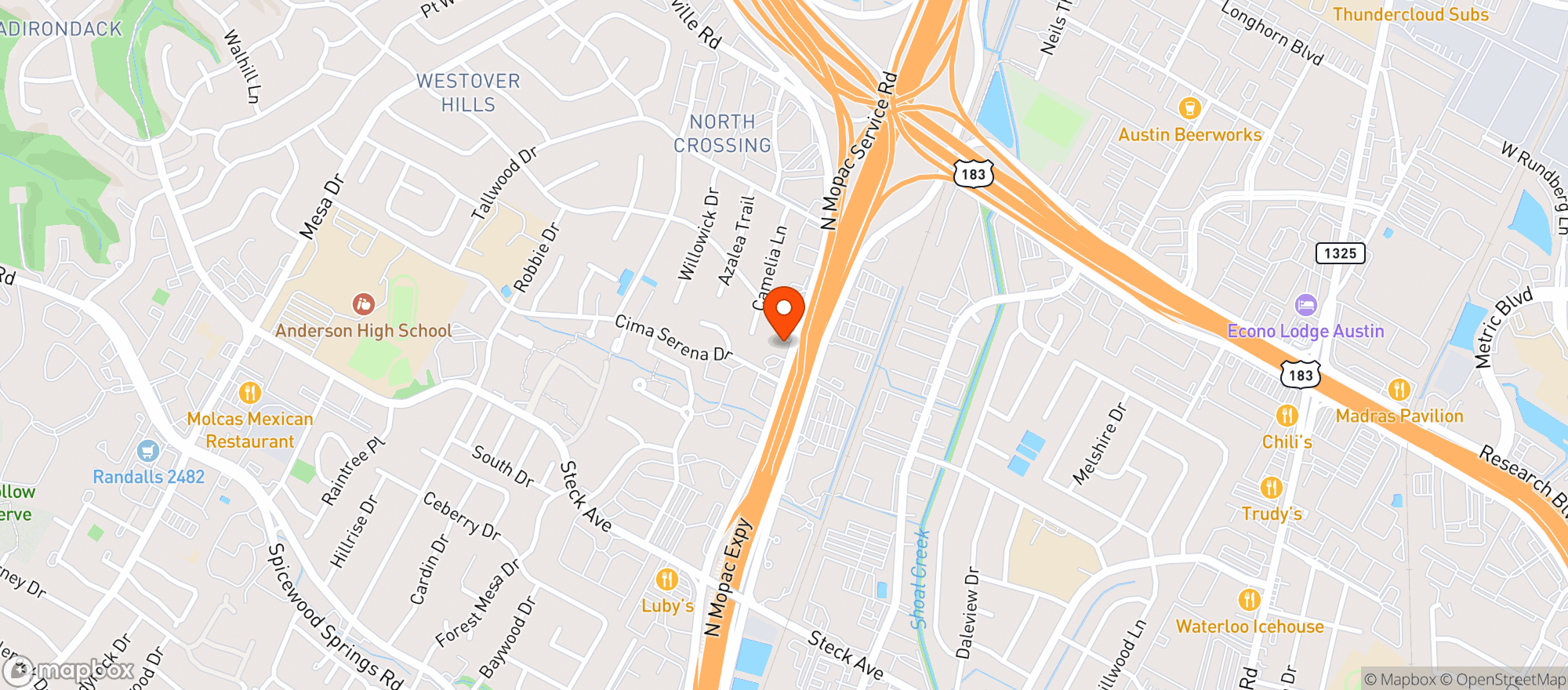 Map showing HYRIDGE GROCERY