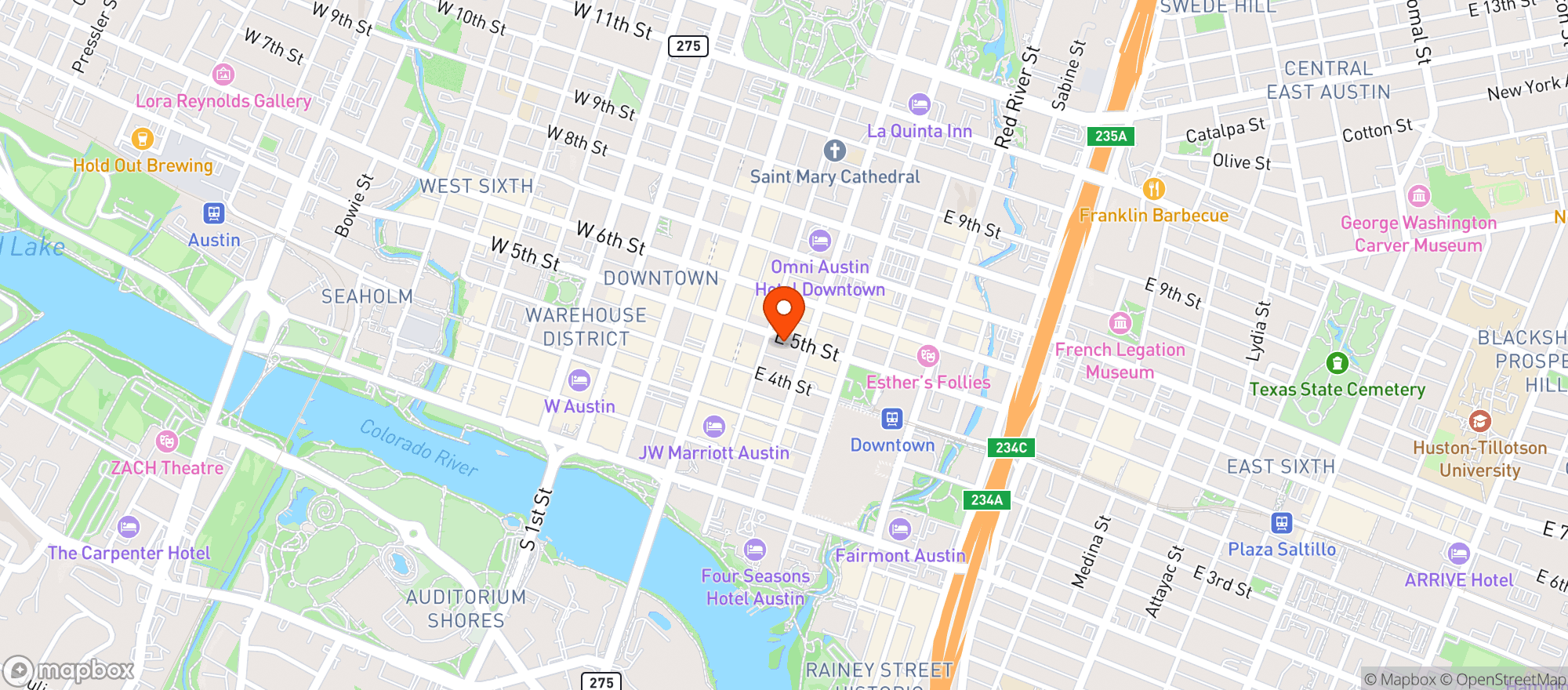 Map showing Four Seasons Hotel