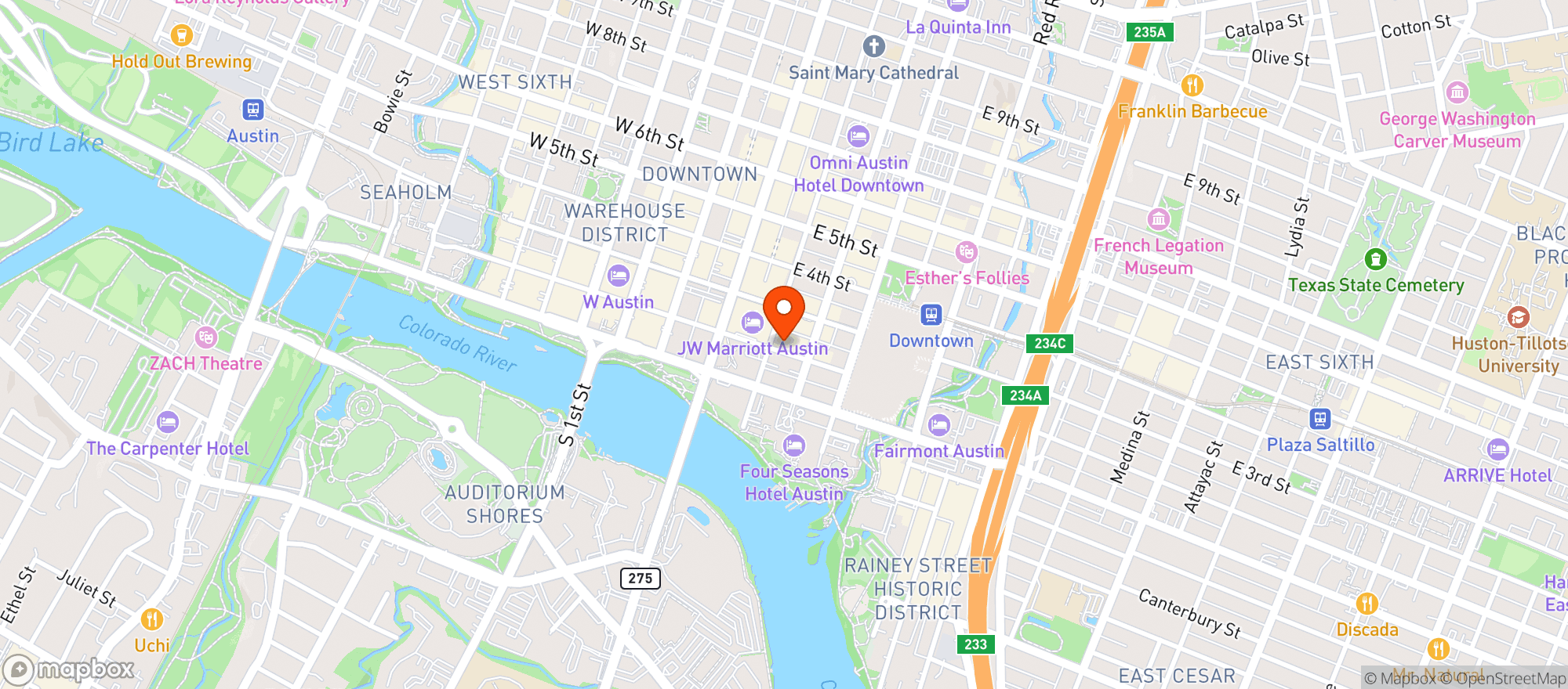 Map showing Foxy's Proper Pub