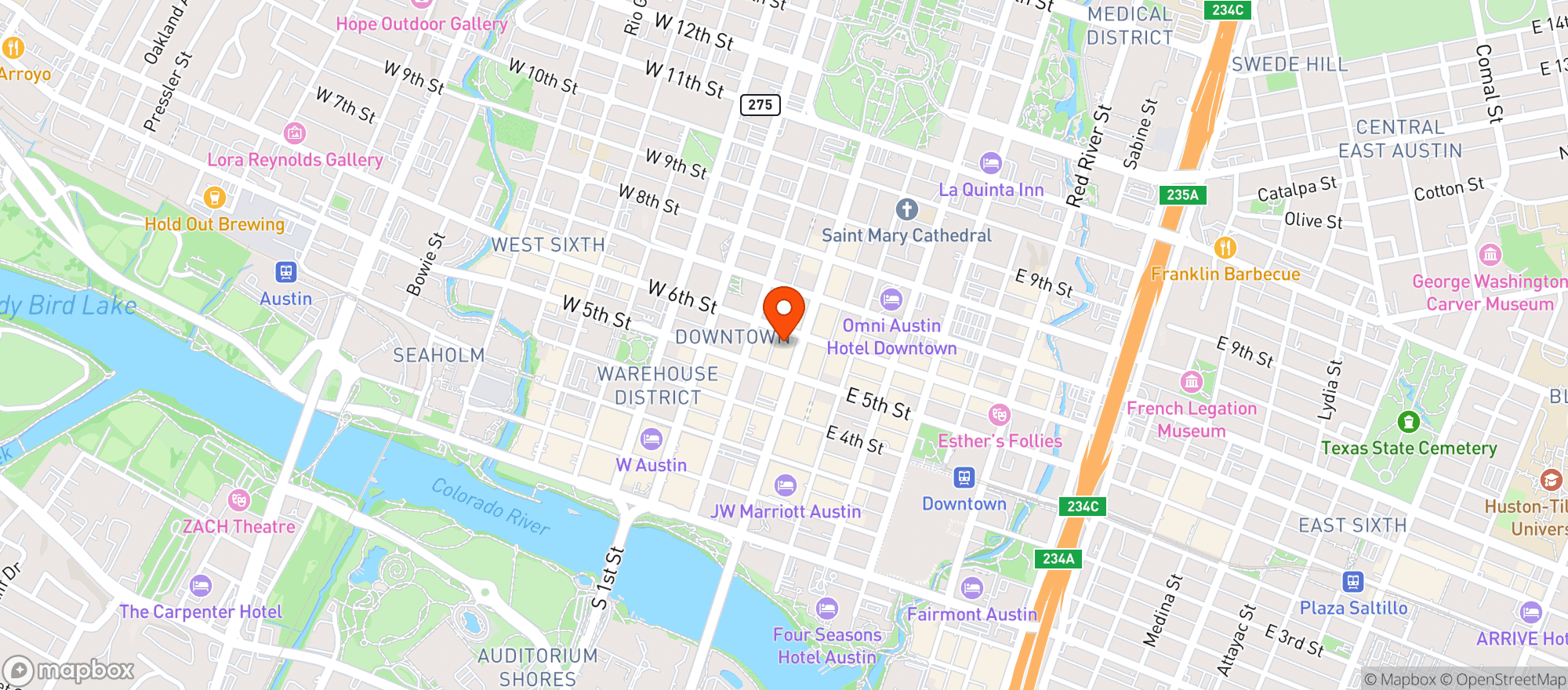 Map showing Punch Bowl Social