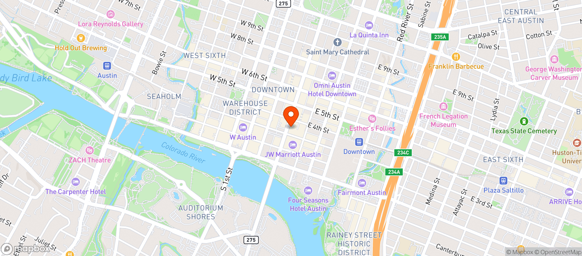 Map showing Elephant Room