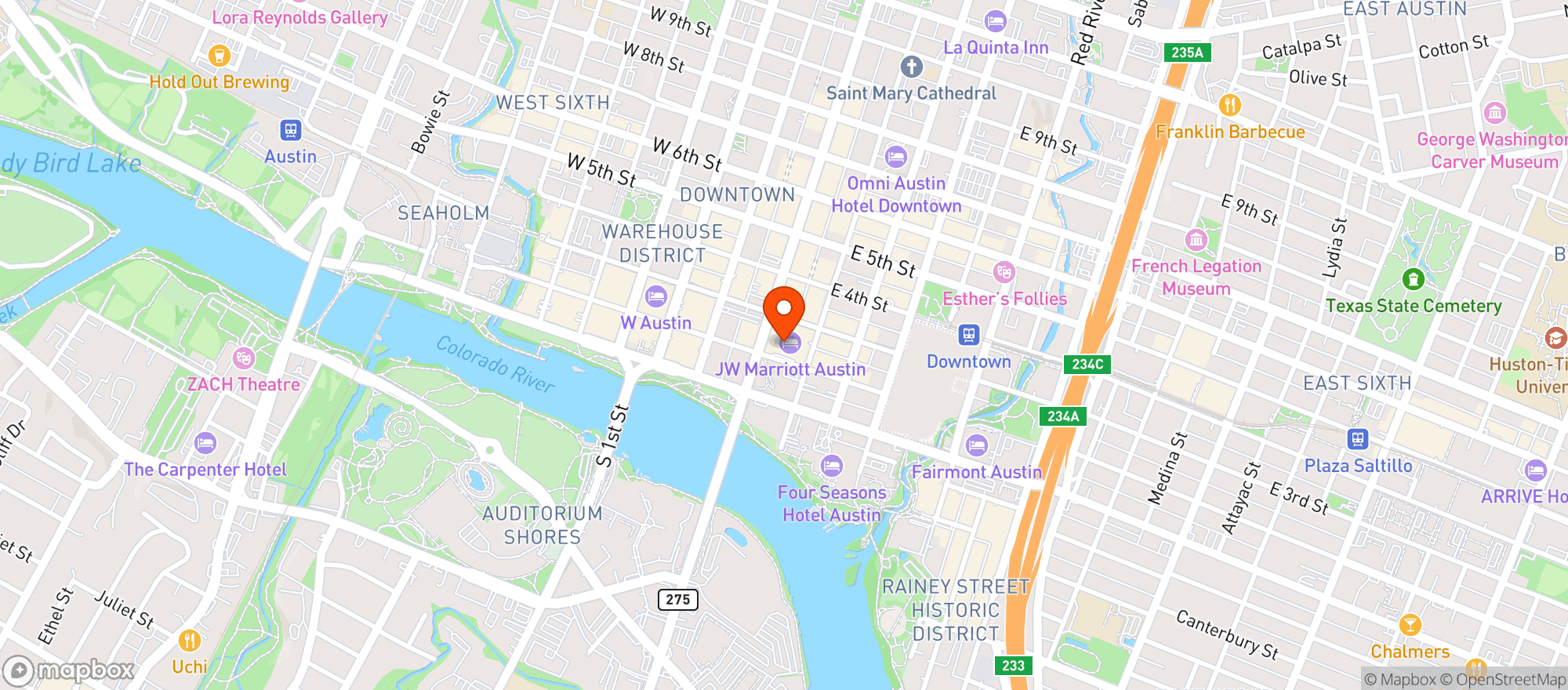 Map showing Edge Rooftop