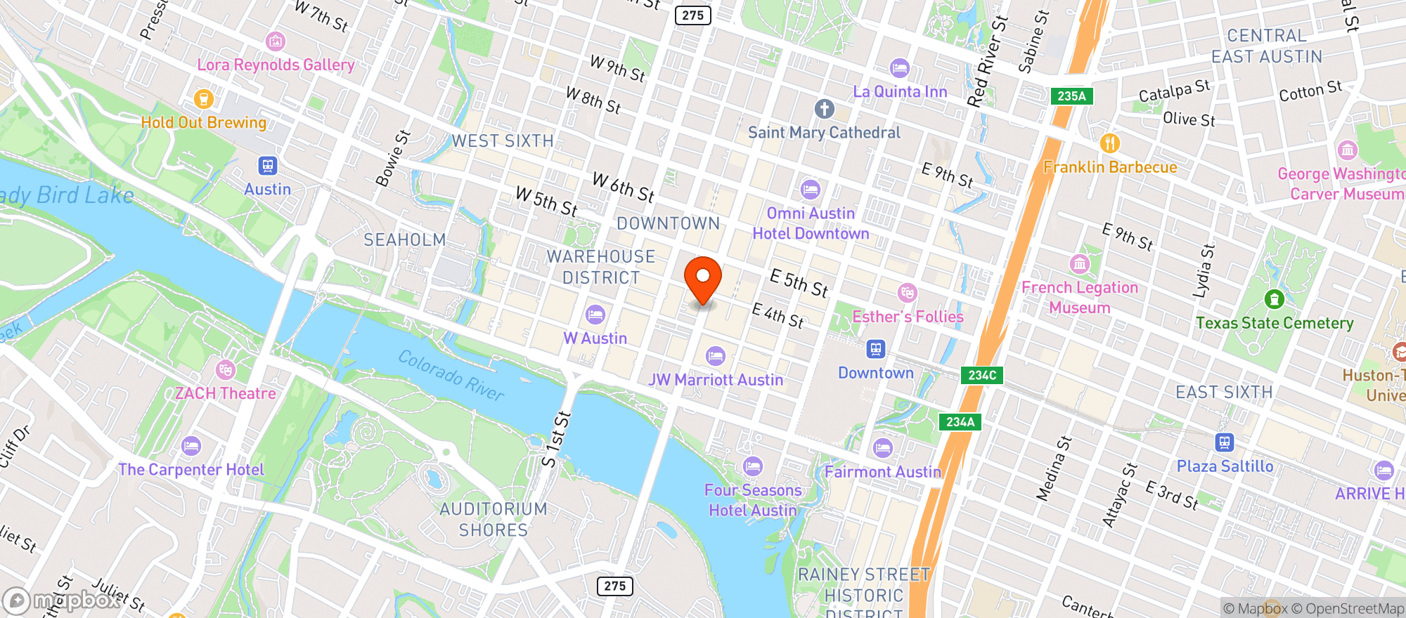 Map showing Ginas