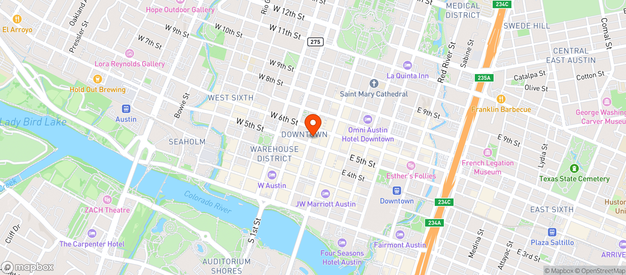 Map showing Garage Cocktail Bar