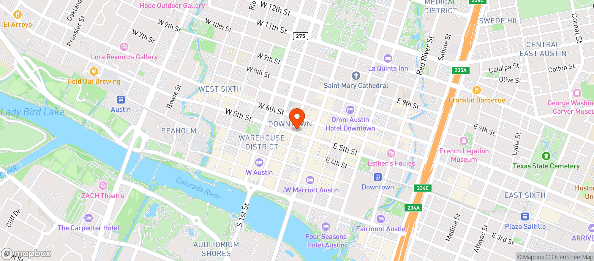 Map showing Comedor