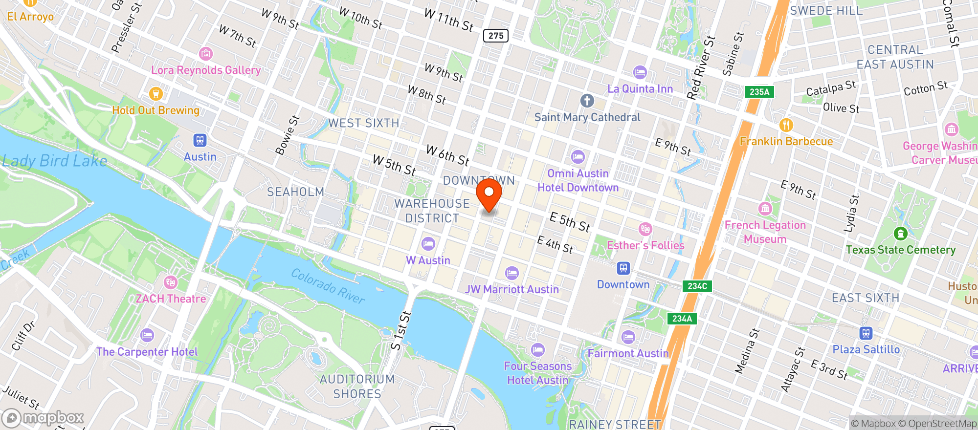 Map showing Sushi Roku