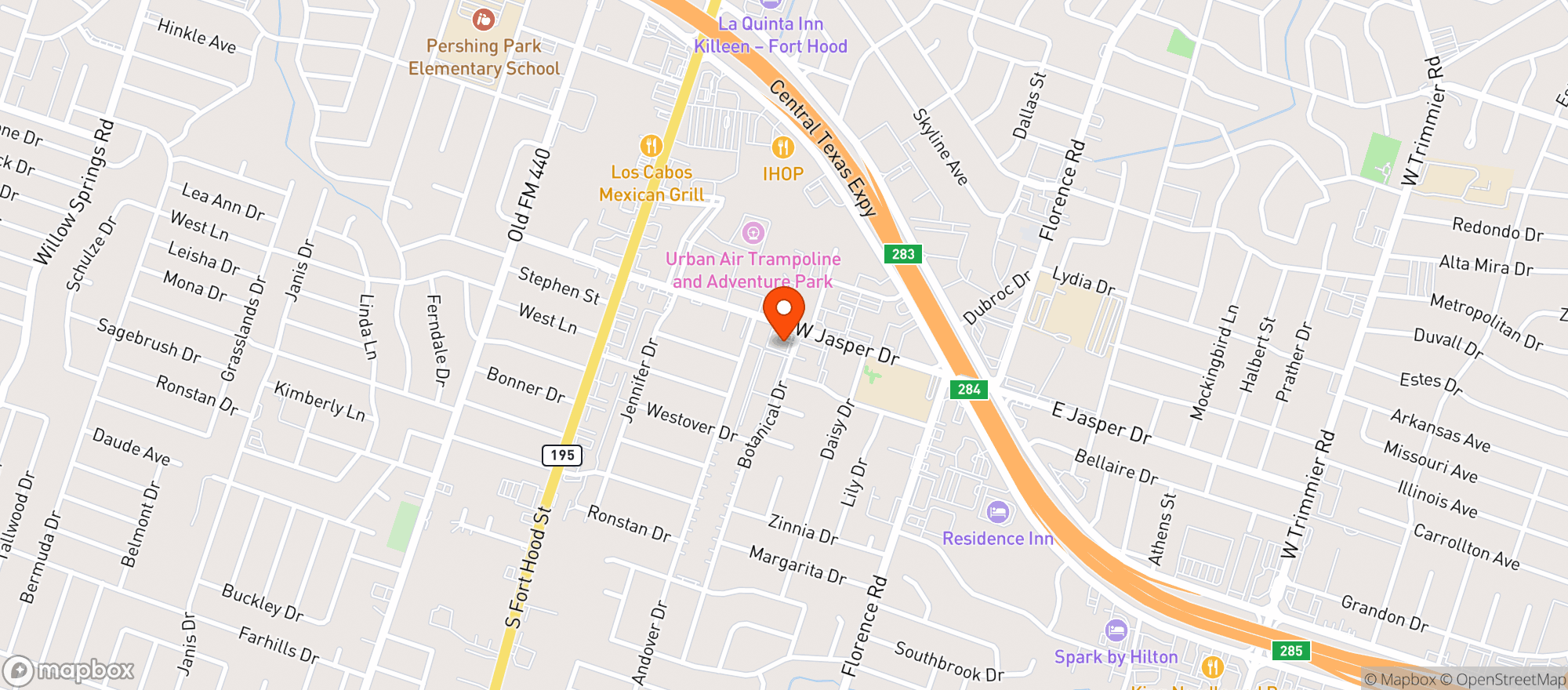 Map showing Mickeys Convenience Sto #3