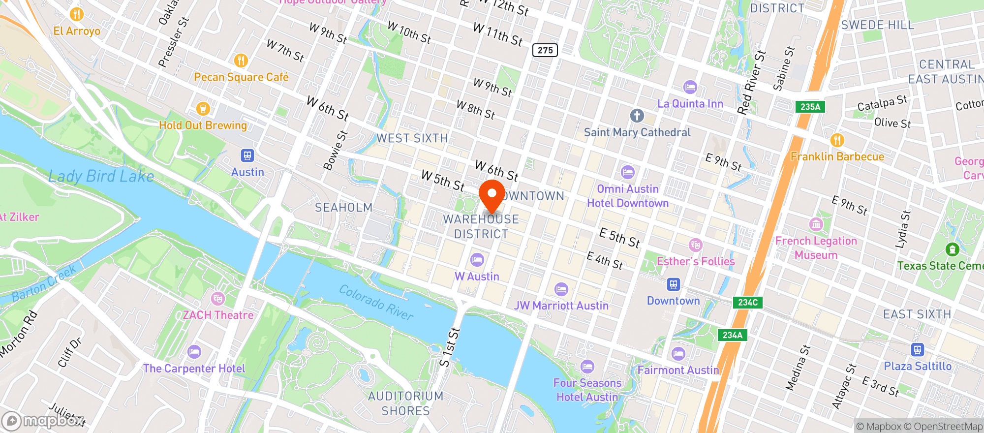 Map showing Hotel Zaza