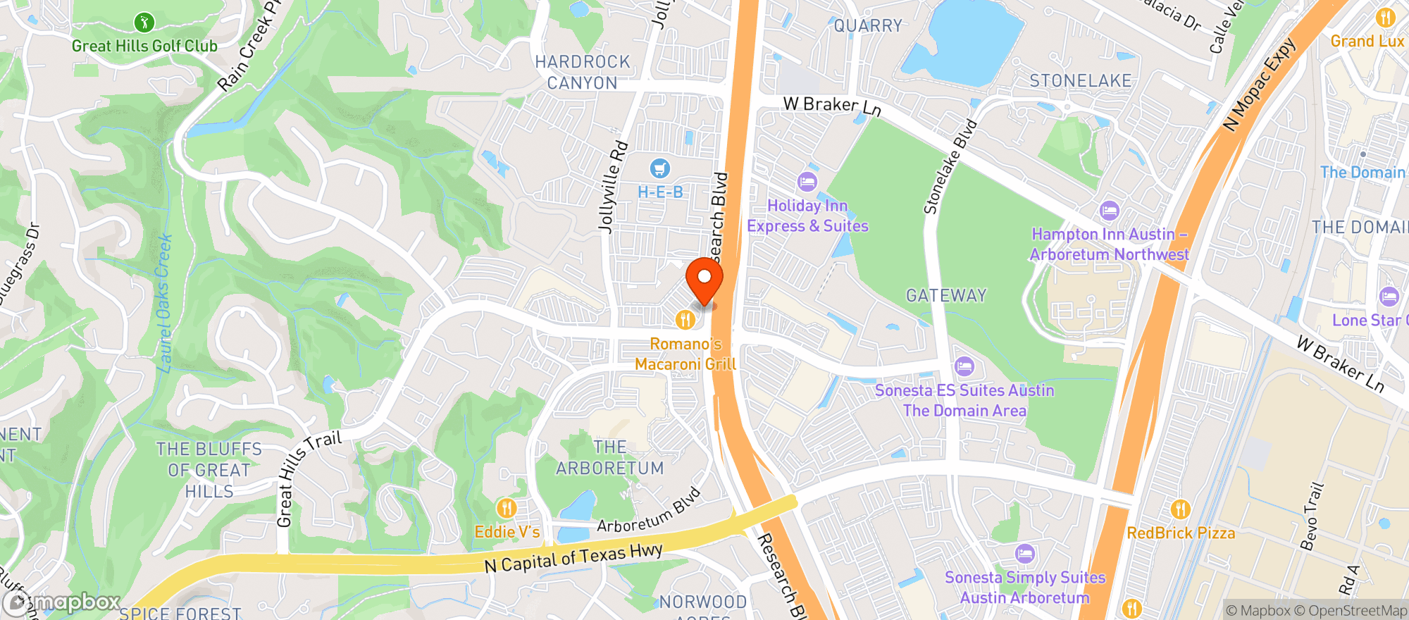 Map showing World Market Austin