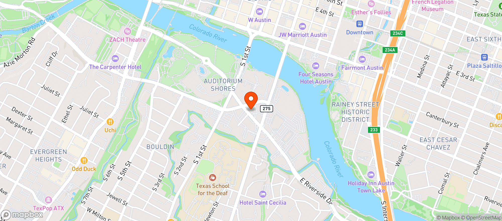 Map showing Lando's Liquors & Libations 
