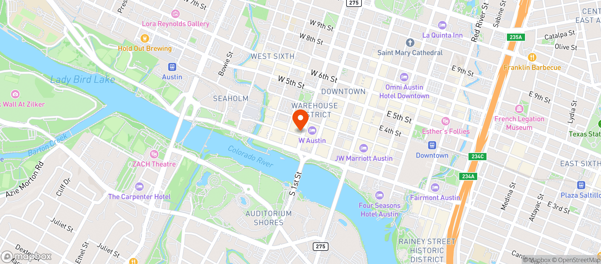 Map showing La Condesa
