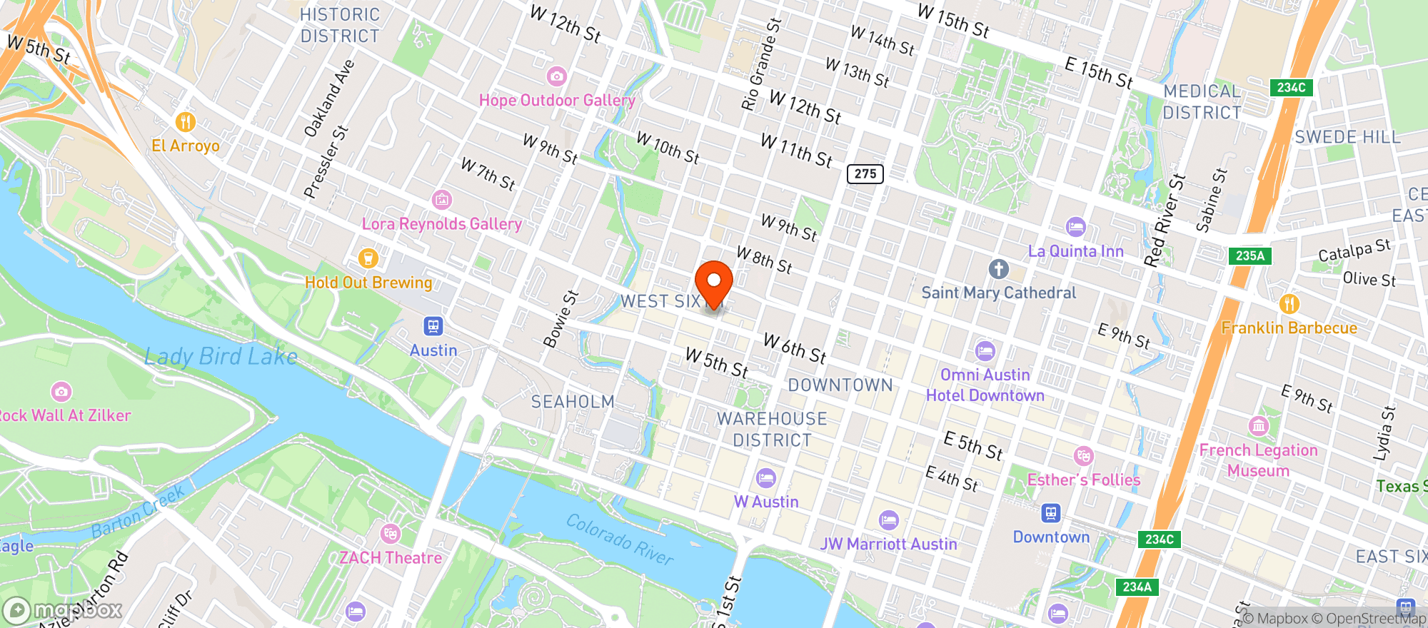 Map showing Star Bar