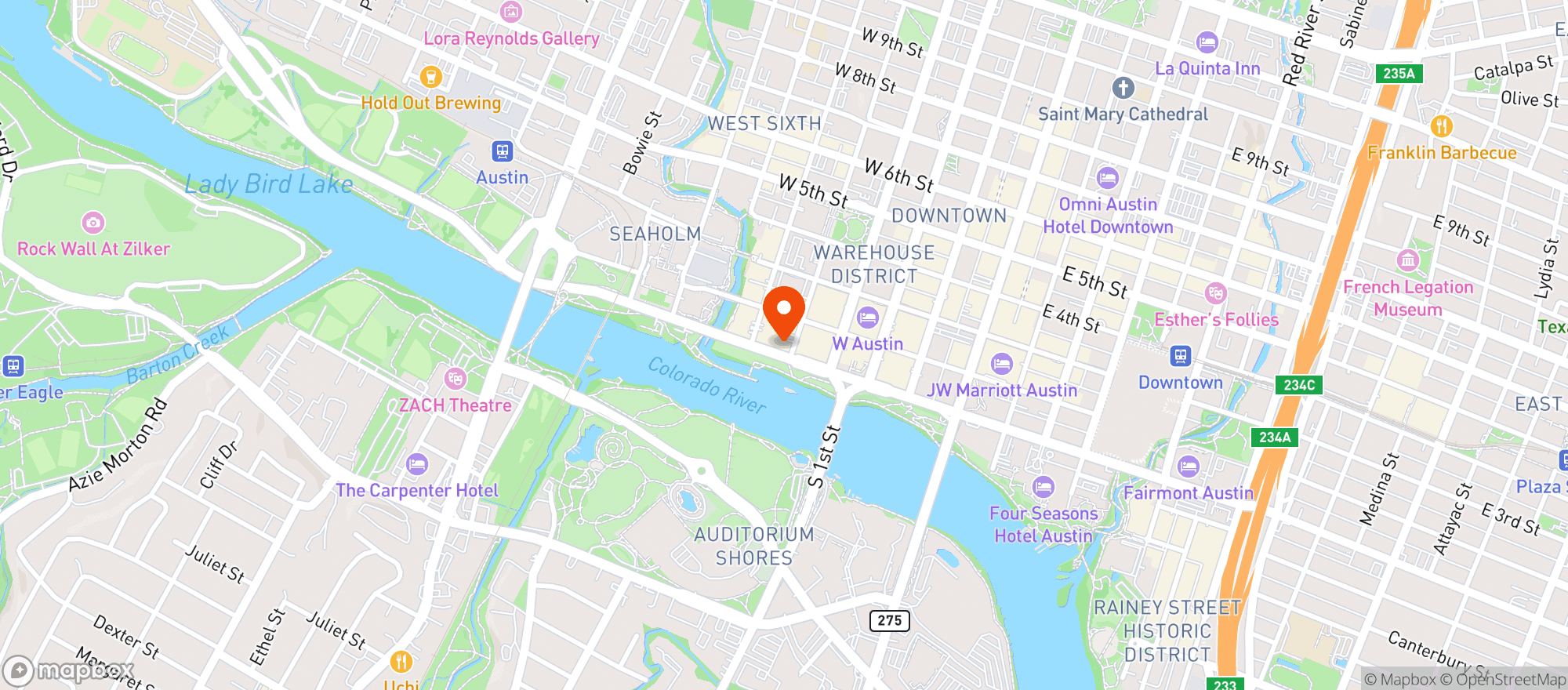 Map showing The Guest House