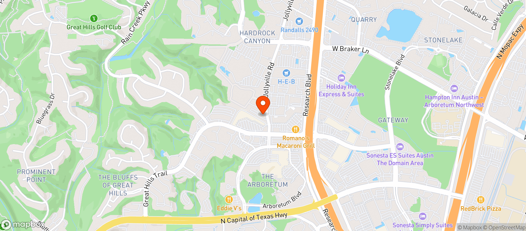 Map showing P F Changs China Bistro #1800