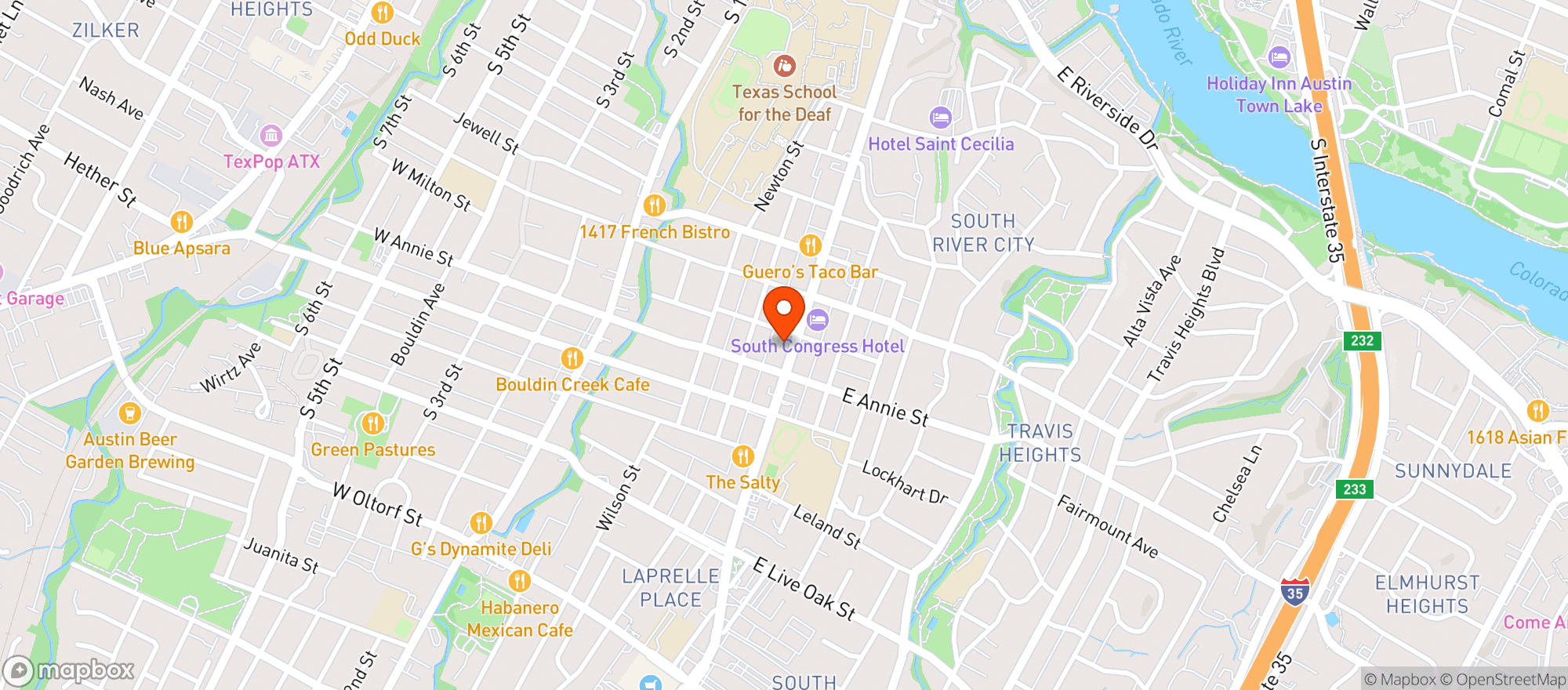 Map showing Dope Daughters