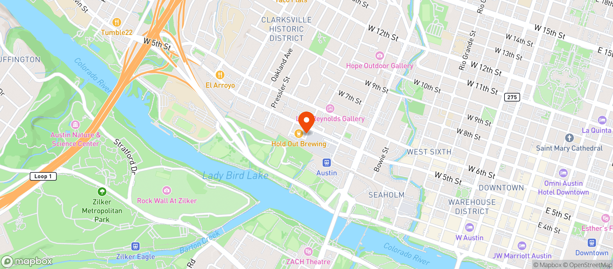 Map showing Better Half Coffee Bar