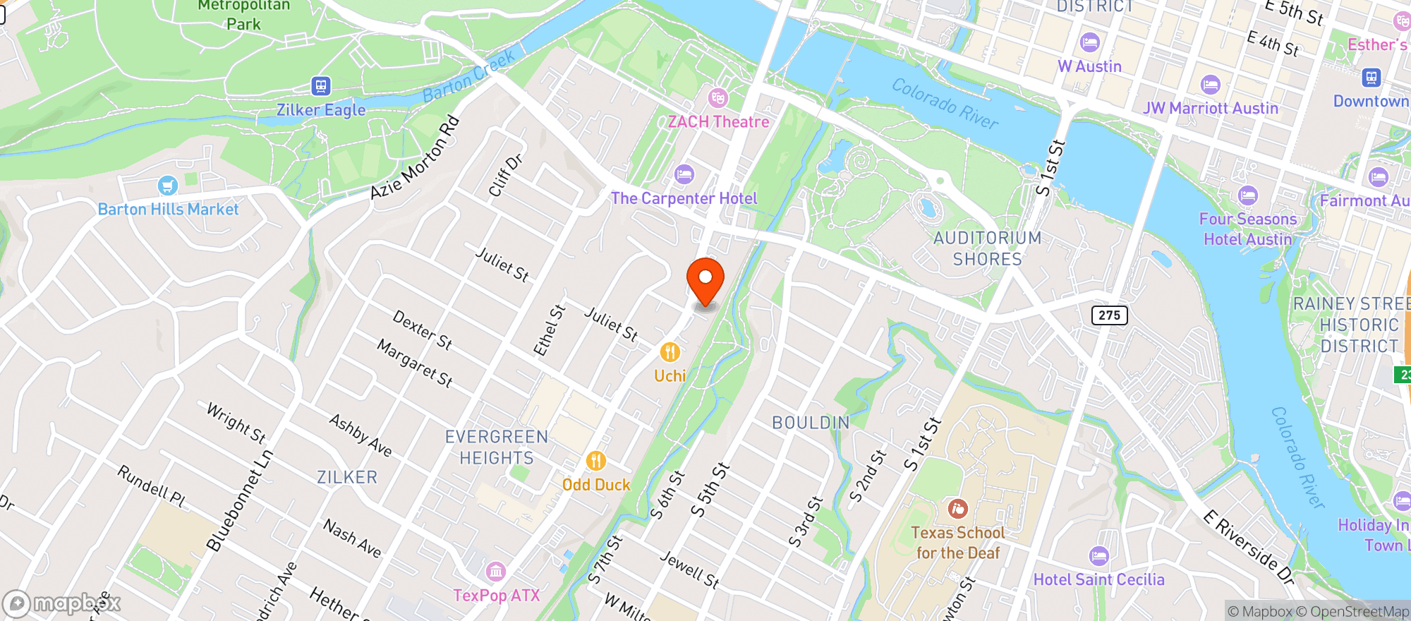 Map showing Eberly
