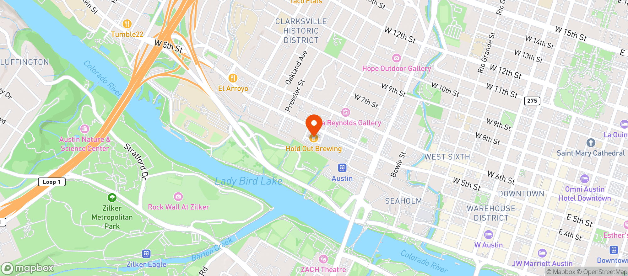 Map showing Hold Out Brewing