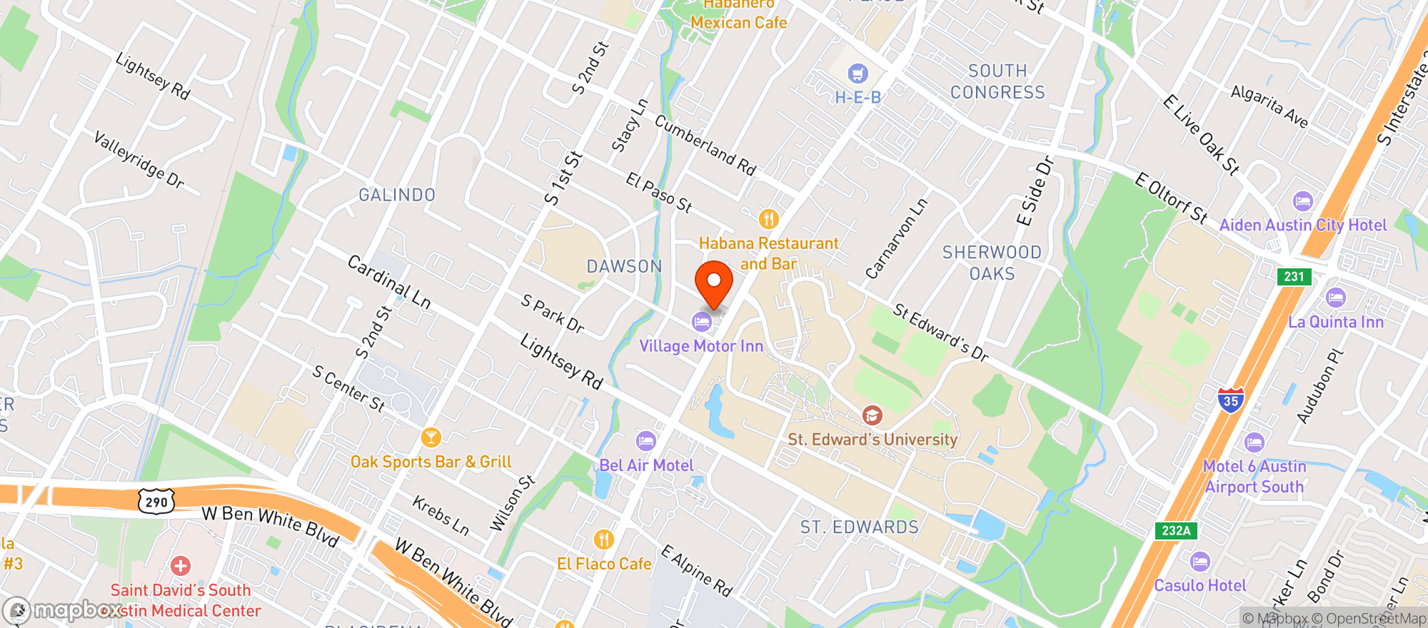 Map showing Atx Food Mart