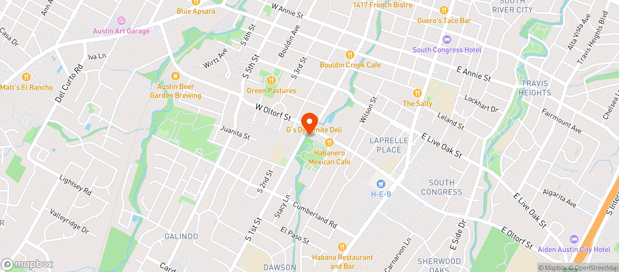 Map showing South First Liquor #0