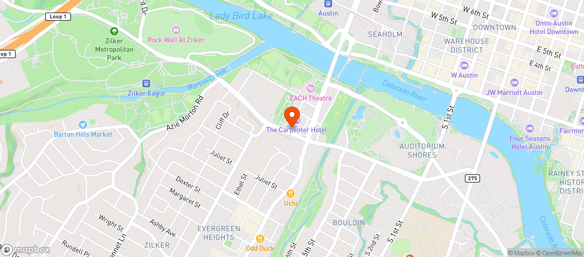 Map showing Austins Select Market