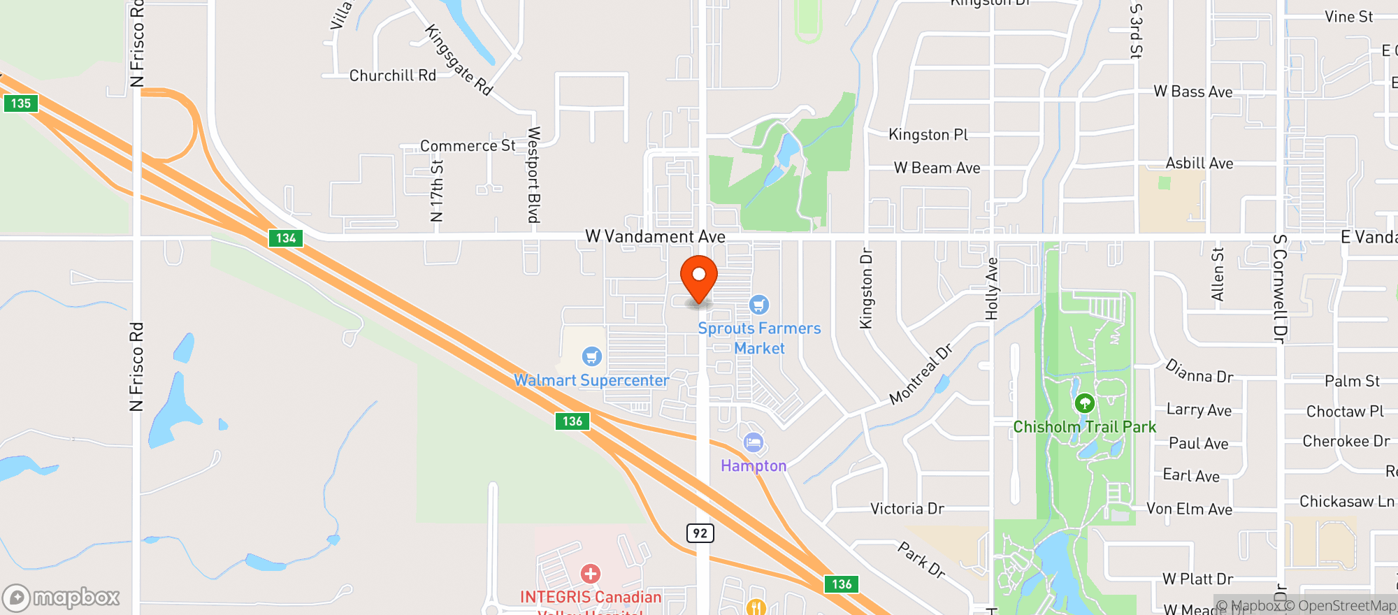 Map showing Target