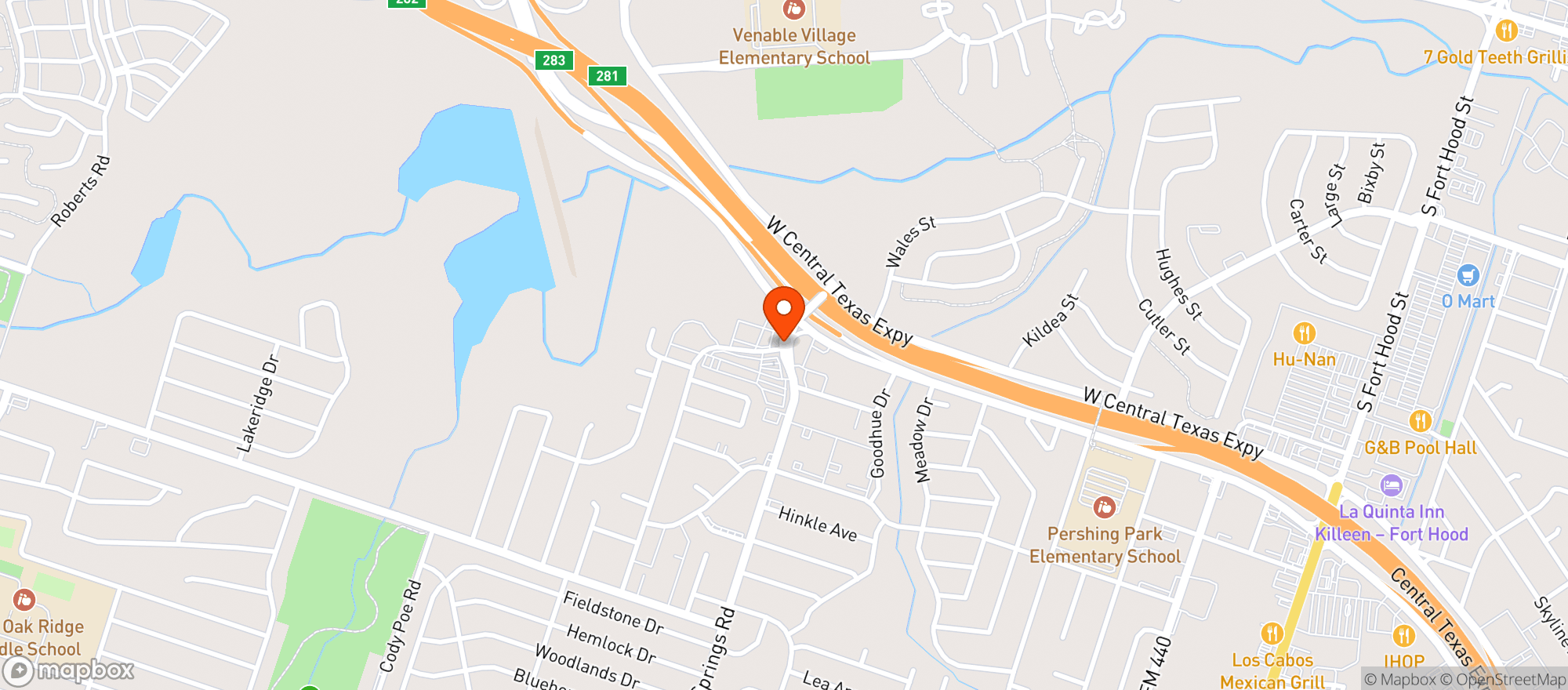 Map showing 7 Eleven
