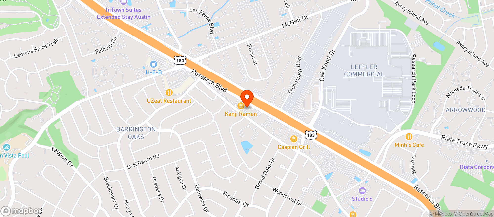 Map showing Smoke Shop Blvd