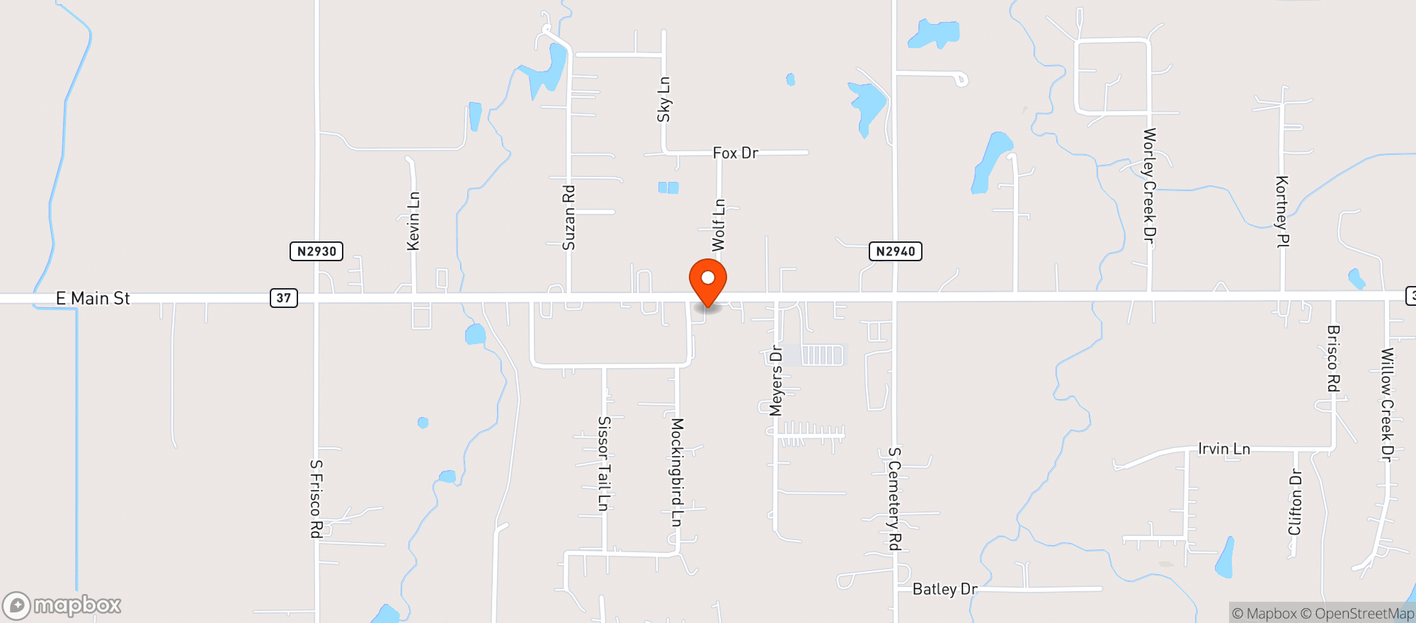 Map showing Scotts Mini Stop