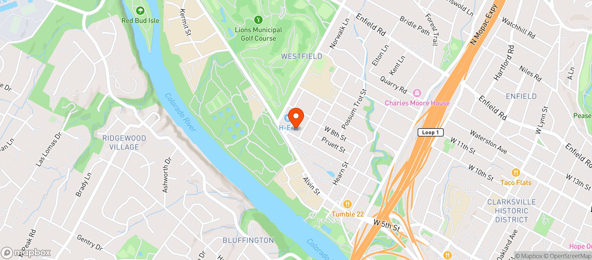 Map showing Twin Liquors