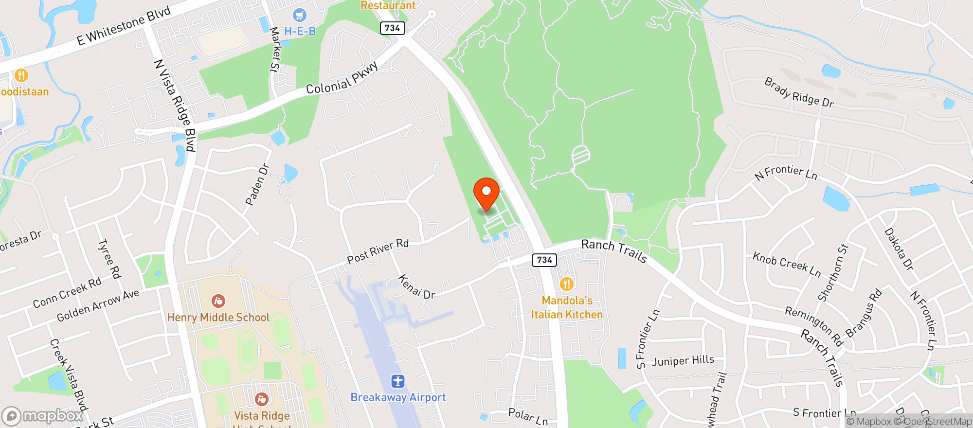 Map showing Cedar Reserve Liquor Co