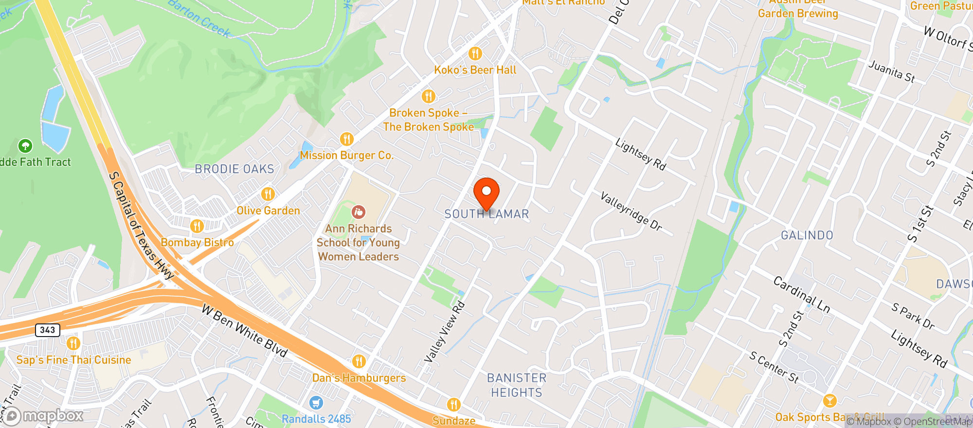 Map showing Dooby's Smoke Depot