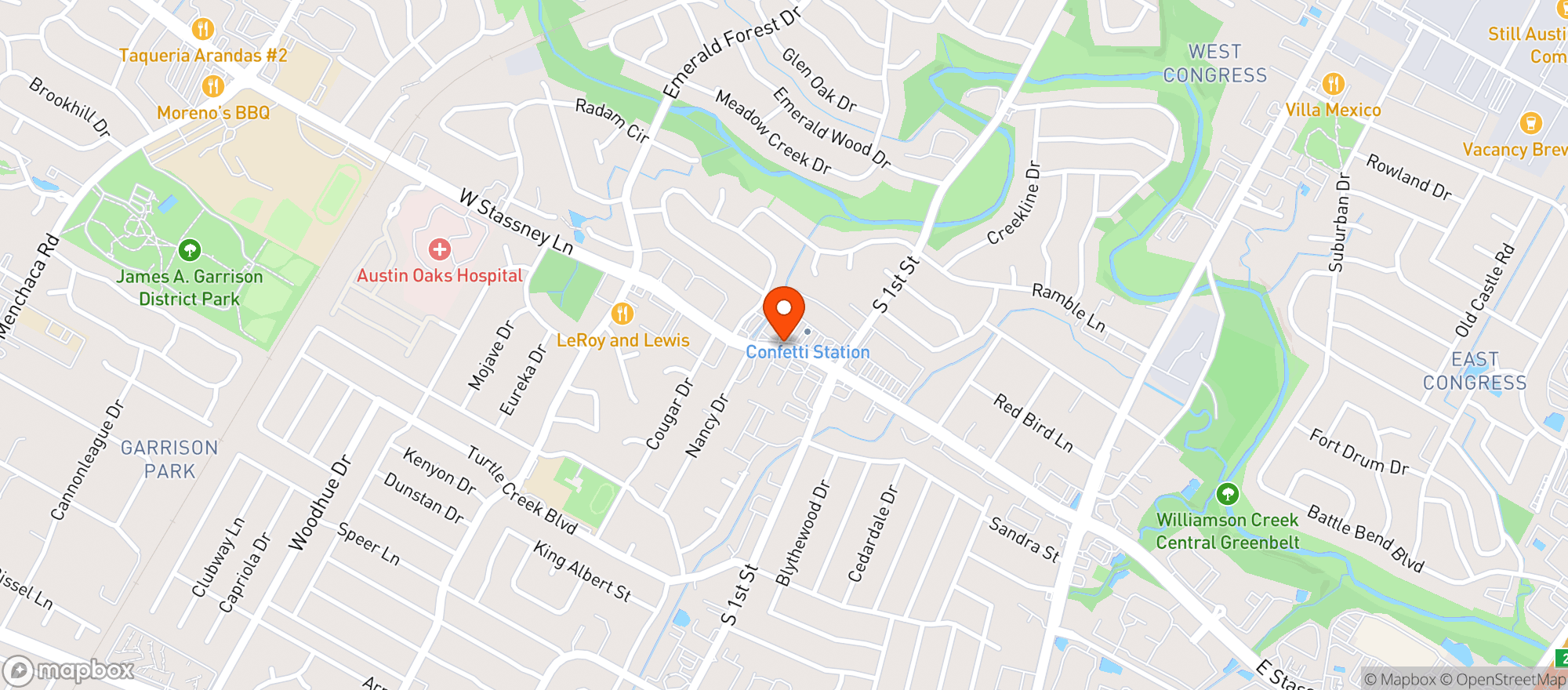 Map showing Rusty Cannon Pub