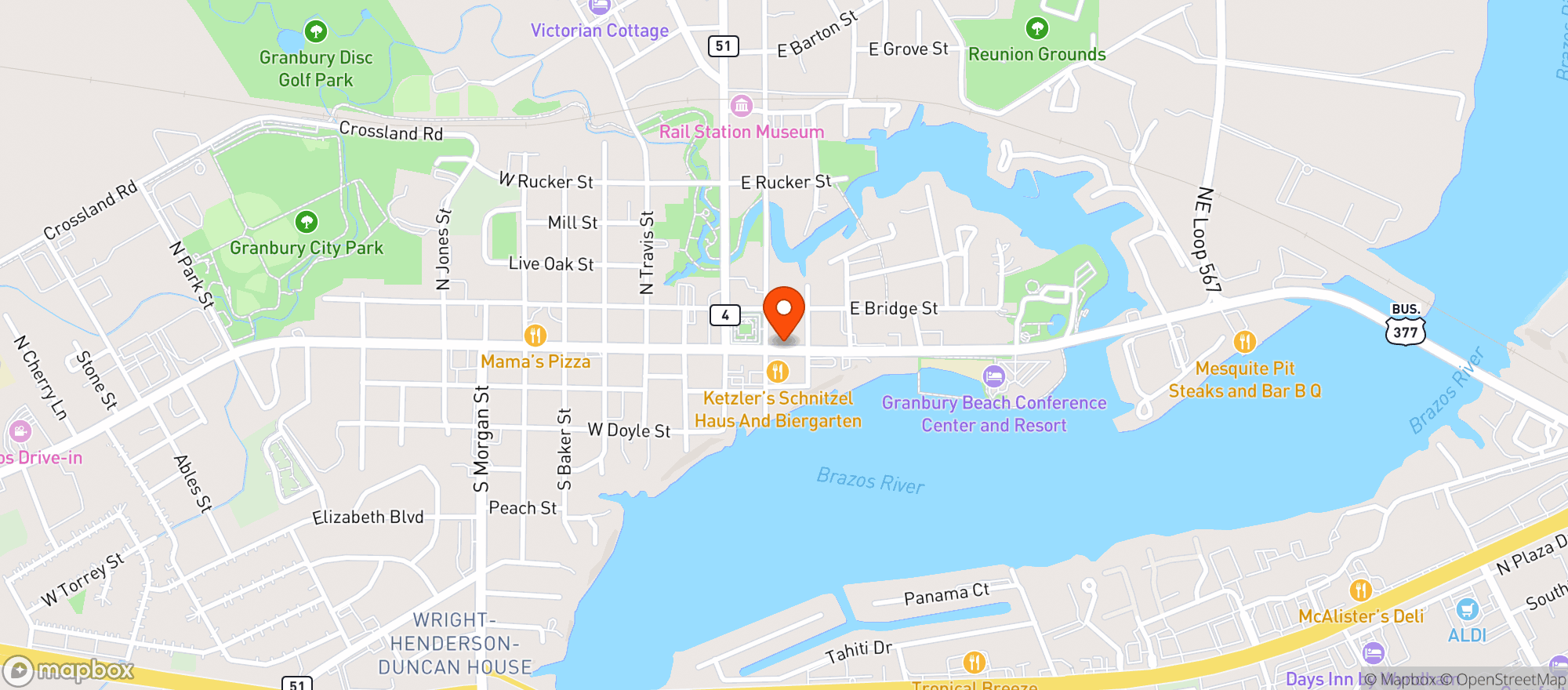 Map showing Brew Drinkery & Bistro