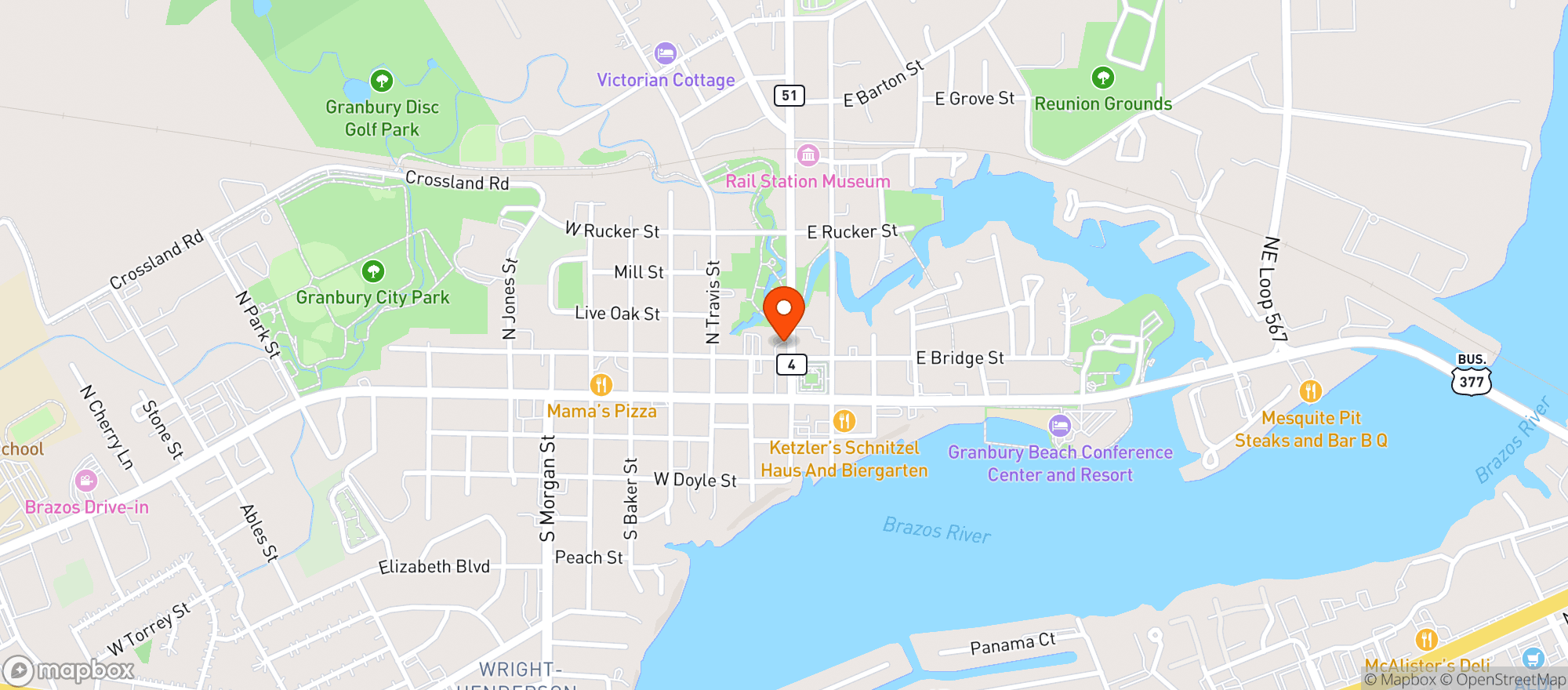 Map showing Farinas Wine Bar & Cafe