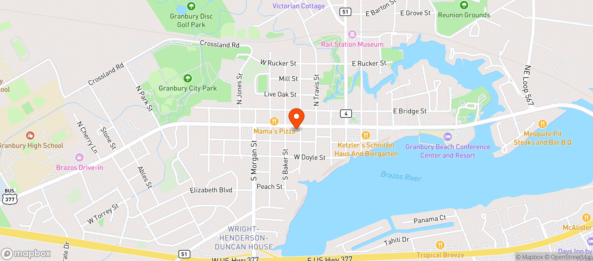 Map showing Lake Stop