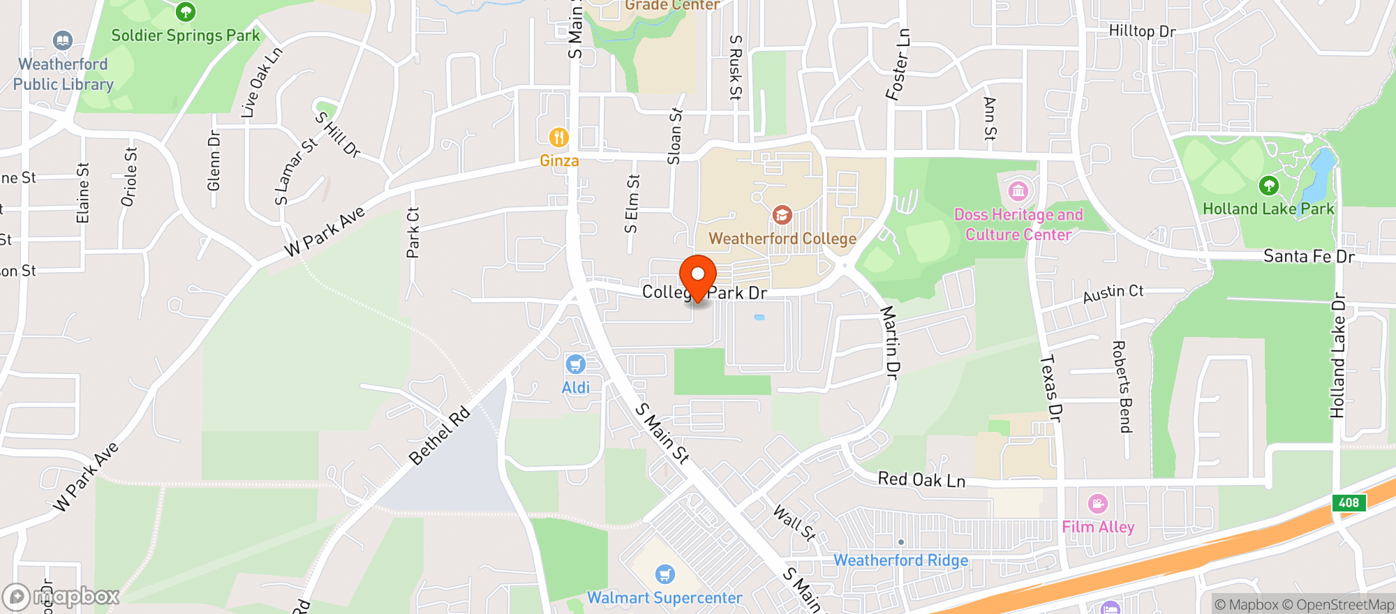 Map showing Ginger's Tea and Herb Co