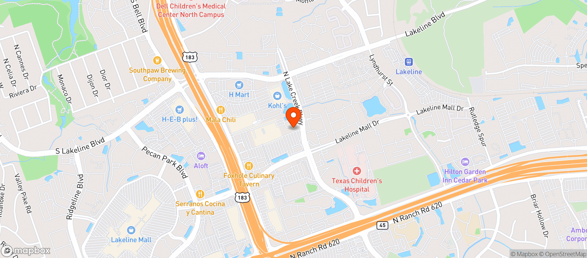 Map showing Target