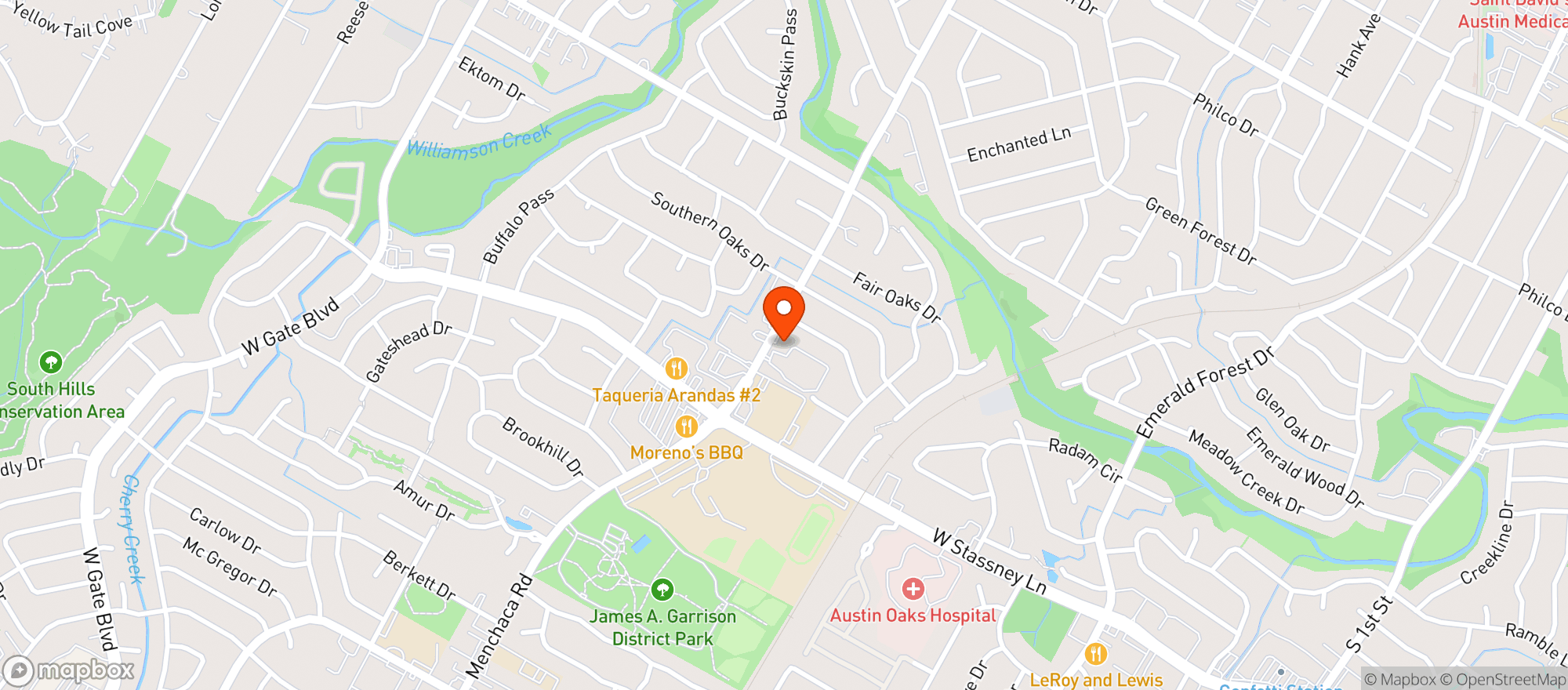 Map showing Express Food Mart
