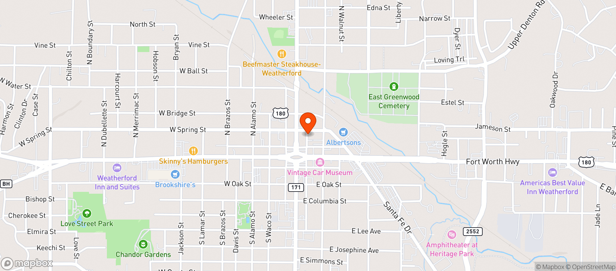 Map showing Fire Oak Grill