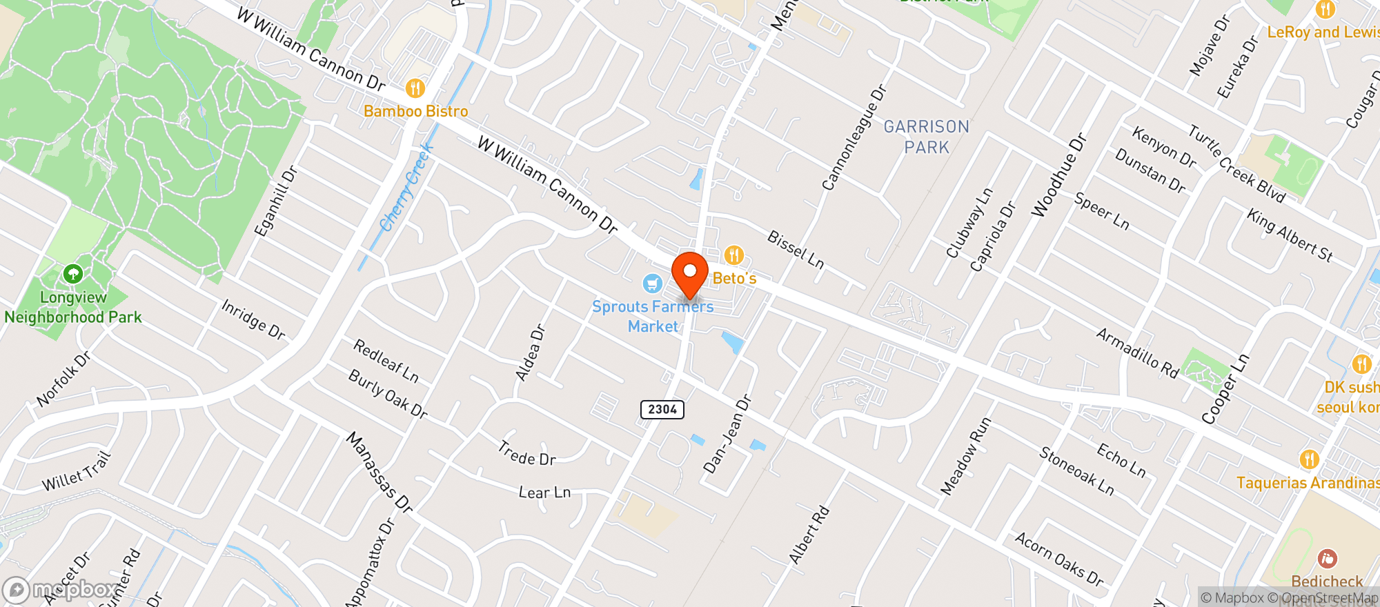 Map showing Sprouts Farmers Market