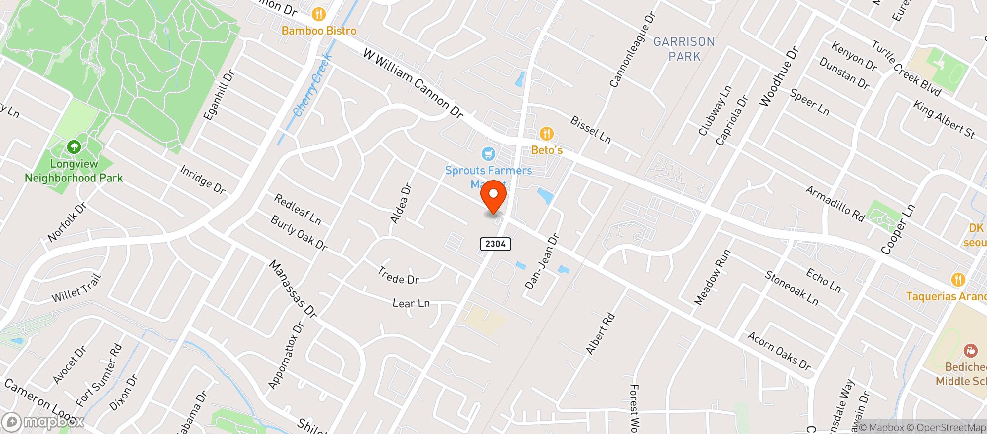 Map showing Friendly Mart