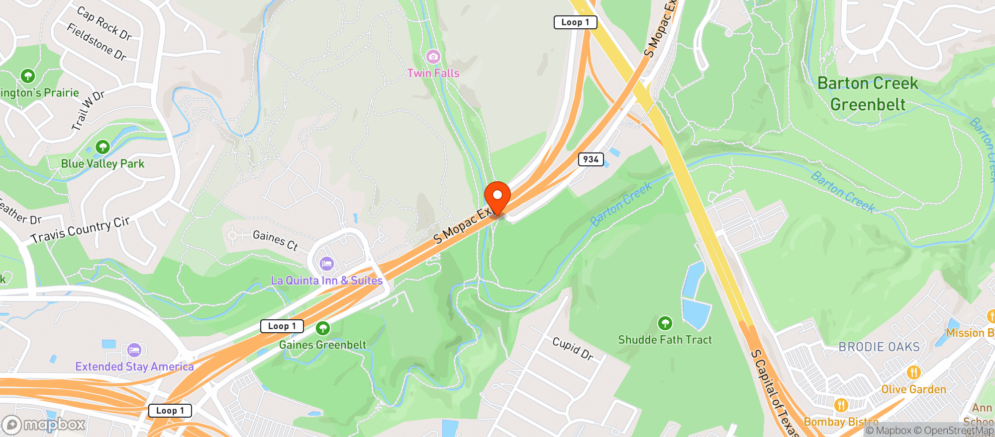 Map showing Radius Butcher & Grocery