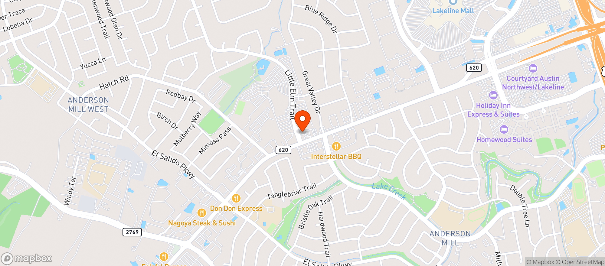 Map showing Cypress Mart