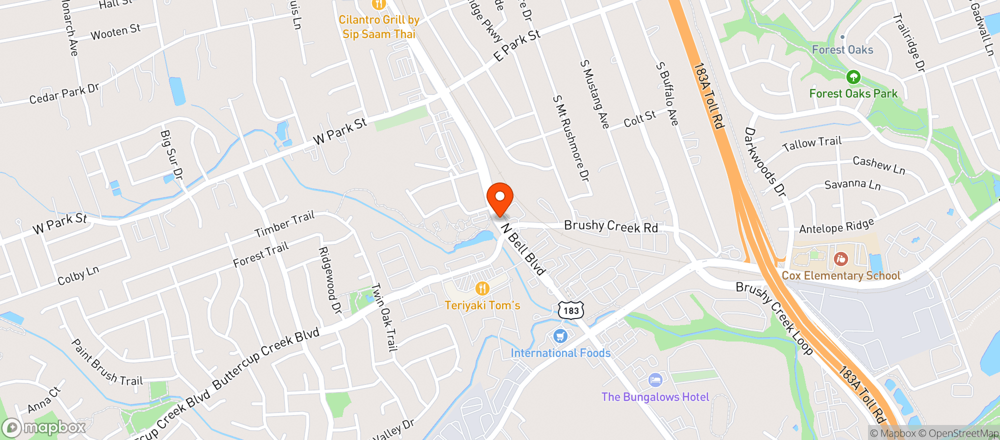 Map showing SPEC's - Cedar Park